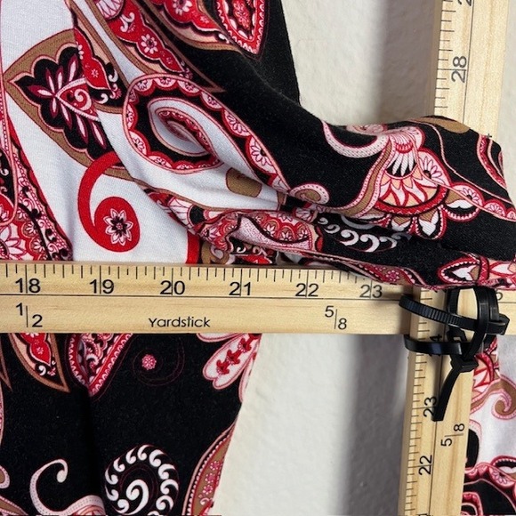 Chico's Paisley Print Long Sleeve Top Sz 3 (XL) Artsy Elegant Casual Boho - Picture 6 of 10